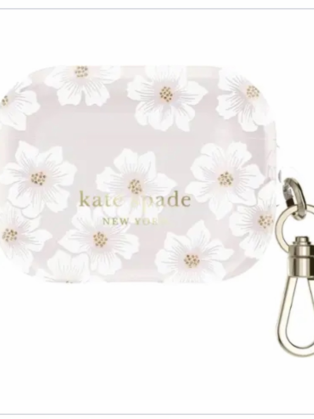 Kate Spade New York AirPods Pro (1st/2nd Gen) Protective Case- white floral